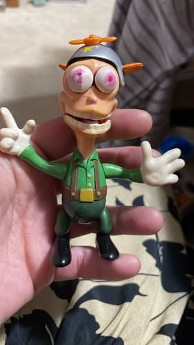 1993 Ren & Stimpy ARMY “REN HOEK” Bug Eyed figure & Helmet - Thumbnail 2