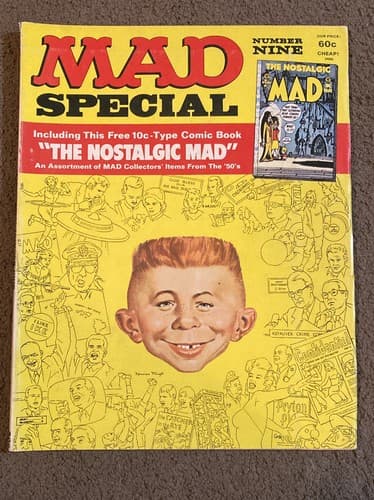 Vintage 1972 MAD Magazine-Special Number Nine-Bonus comic book-Nostalgic Mad - Image 1