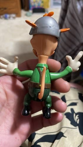 1993 Ren & Stimpy ARMY “REN HOEK” Bug Eyed figure & Helmet - Thumbnail 3