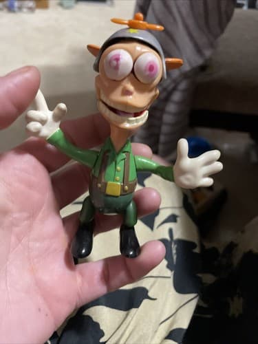 1993 Ren & Stimpy ARMY “REN HOEK” Bug Eyed figure & Helmet - Image 1