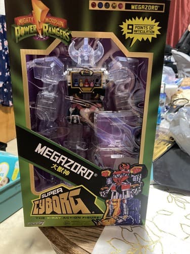 Mighty Morphin Power Rangers Super Cyborg Megazord Super 7 NIB - Image 1