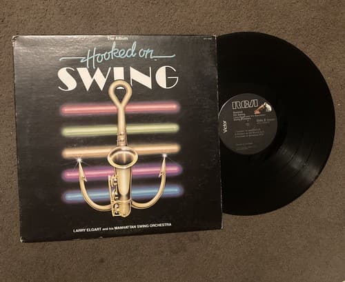 Larry Elgart And His Manhattan Swing Orchestra Hooked On Swing LP Record 1982 - Image 1