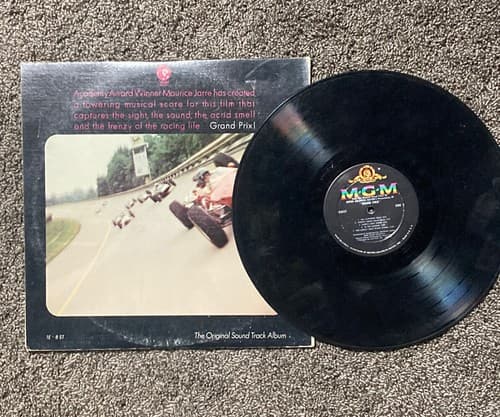 Original Soundtrack Album GRAND PRIX (MGM) MAURICE JARR 1E-8ST VG+ Promo - Thumbnail 4