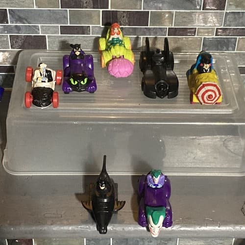 VTG Batman McDonald’s 90s Collection Toy Car Figures Lot Of 7 - Image 1