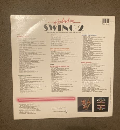 Vintage 80's "Hooked on Swing 2 Larry Elgart Excellent Vinyl LP 1982 - Thumbnail 2
