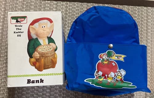1989 Keebler Elf Cookies Piggy Bank Rare Collectible & Backpack Lunchbox - Thumbnail 5