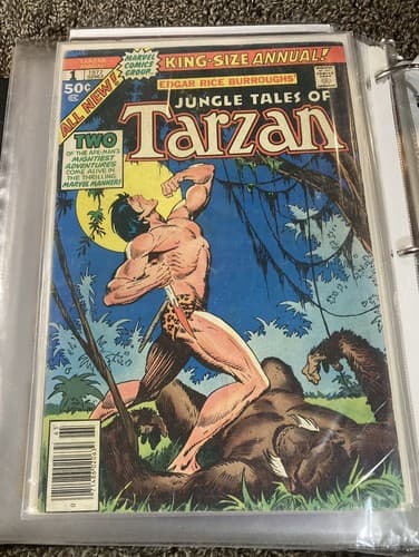 King Sized Jungle Tales Of Tarzan Annual #1 (1977, Marvel) & 1st Issue Fury Fill - Thumbnail 2