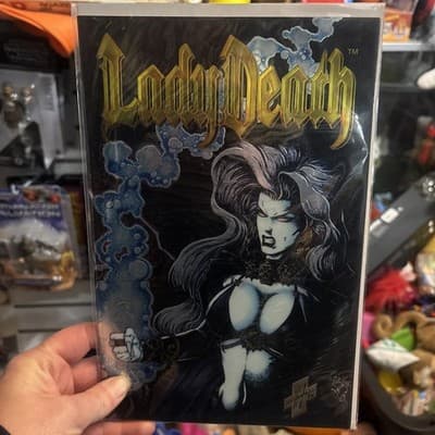Lady Death #1 Between Heaven & Hell Chromium CVR (1995) Chaos Comics - Thumbnail 5