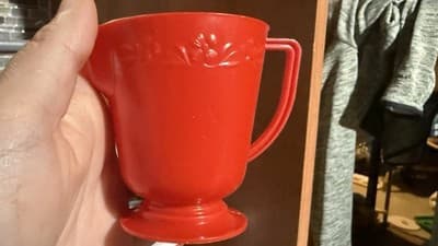 Vintage Pretend Play Tea Set Teal, Pink, Red - Thumbnail 3