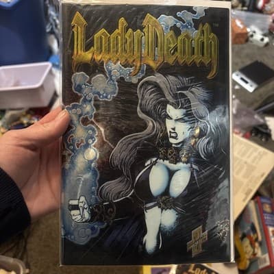 Lady Death #1 Between Heaven & Hell Chromium CVR (1995) Chaos Comics - Thumbnail 4