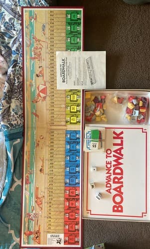 Advance To Boardwalk Board Game 1985 Vintage Complete Parker Brothers - Thumbnail 4