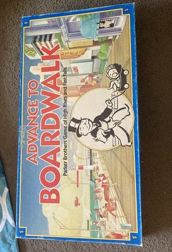 Advance To Boardwalk Board Game 1985 Vintage Complete Parker Brothers - Thumbnail 5