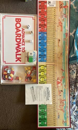 Advance To Boardwalk Board Game 1985 Vintage Complete Parker Brothers - Image 1