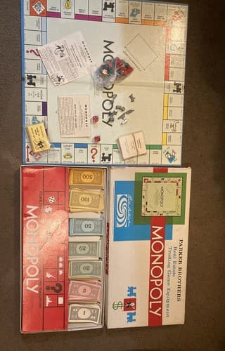 1961 Parker Brothers Monopoly Complete! Real Estate Game! Family General Mills - Thumbnail 2