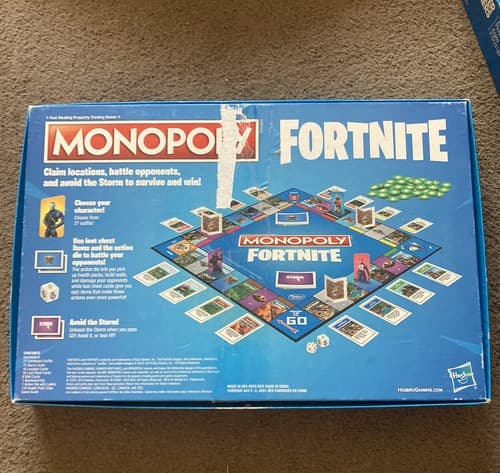 Hasbro Monopoly Fortnite Edition Family Fun Board Game Complete Just Opened - Thumbnail 5