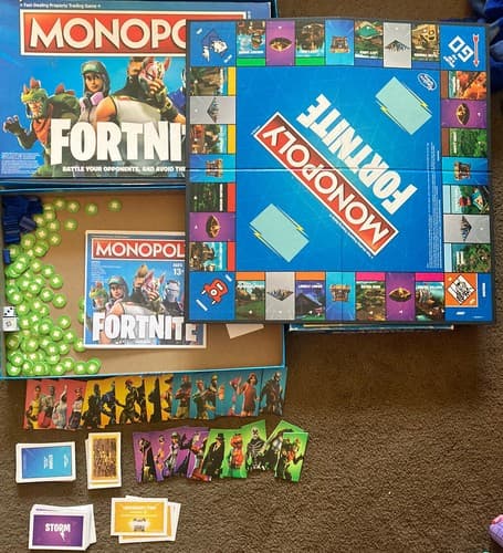 Hasbro Monopoly Fortnite Edition Family Fun Board Game Complete Just Opened - Thumbnail 3
