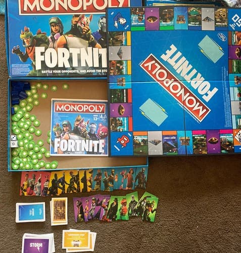 Hasbro Monopoly Fortnite Edition Family Fun Board Game Complete Just Opened - Thumbnail 2