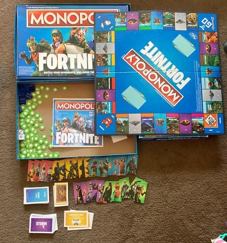 Hasbro Monopoly Fortnite Edition Family Fun Board Game Complete Just Opened - Image 1