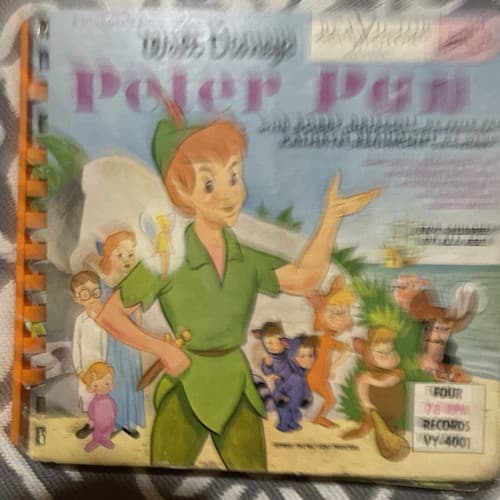 1952 PETER PAN RECORD STORYBOOK (78 RPM) Little Nipper Album Walt Disney RARE - Thumbnail 3