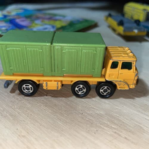 1974 Tomica Fuso Container Truck Transport Japan 1/127 Tomy Orange - Thumbnail 3