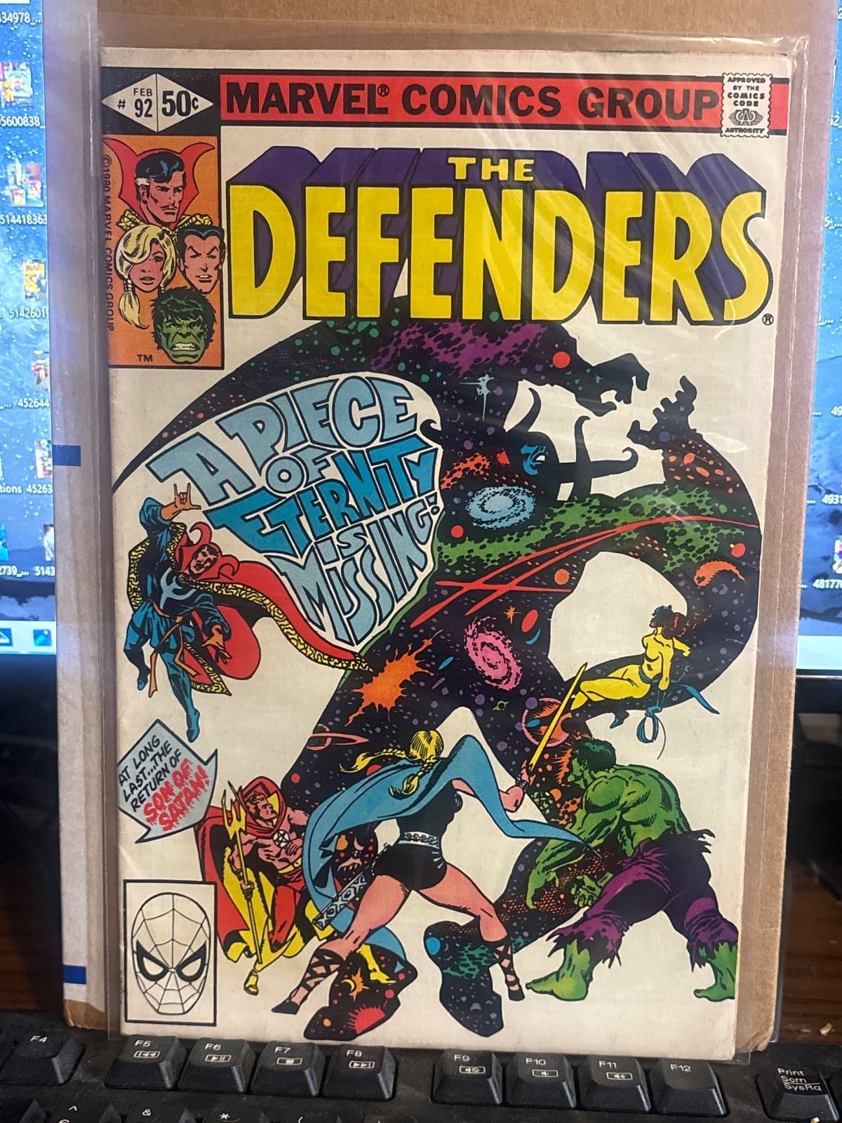 Defenders #92 1981 Marvel Comic Son of Satan - Image 1