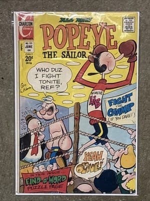 POPEYE THE SAILOR #120 JUNE 1973 CHARLTON COMICS GEORGE WILDMAN COVER VG - Image 1