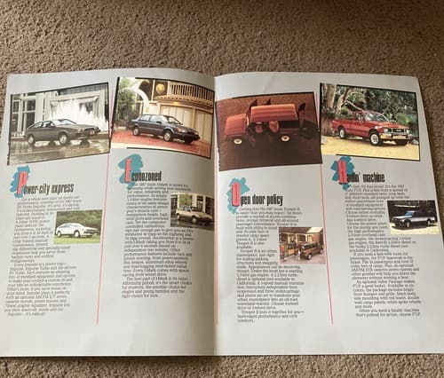 1988 Isuzu Brochure Folder Impulse Trooper II P'Up Pickup Excellent Original 88 - Thumbnail 2