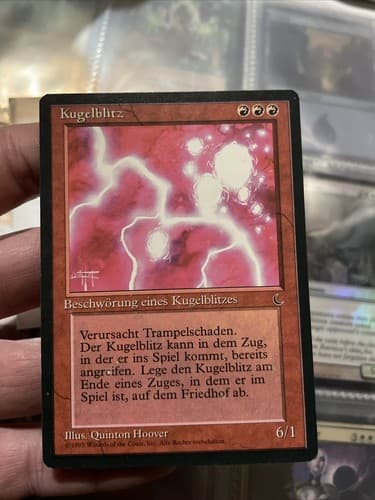 Magic Of The Gathering “The Dark, Ball Lightning,” German 1995 Limited Rare - Image 1