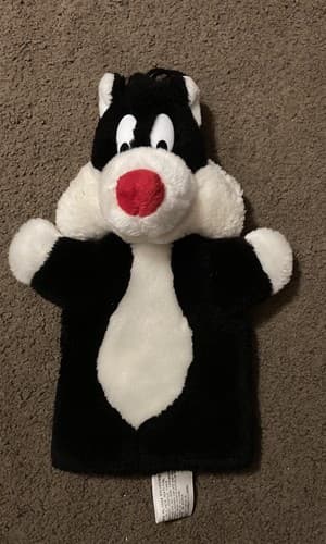 Sylvester the Cat Hand Puppet Looney Tunes Warner Brothers 1994 Soft Fun Toy - Image 1