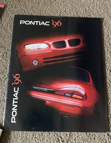 1996 Pontiac Brochure w/ Color Charts: FIREBIRD,TRANS,GRAND AM,PRIX,BONNEVILLE, - Image 1
