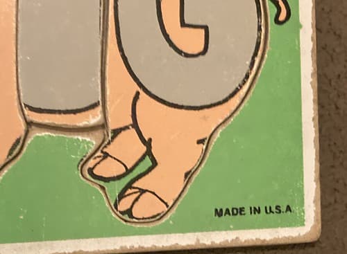 Playskool 168-07 10 Pieces Pig USA Vintage Board Puzzle - Thumbnail 5