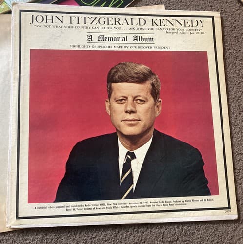 John F. Kennedy - A Memorial Album - Used Vinyl Record - V7350A - Image 1
