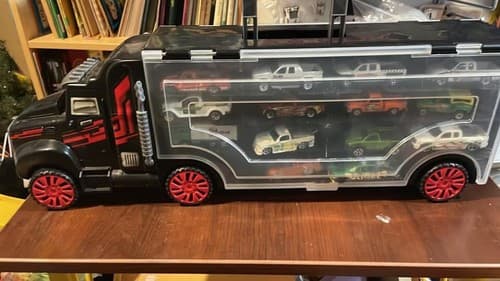 Vehicle Storage Case FULL Of Older & Modern Diecast Collectible Trucks - Image 1