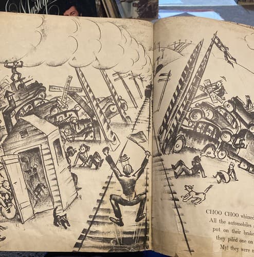 RARE SET VIRGINIA Burton CHOO CHOO Story of Little Engine Who Ran Away 1937” 64” - Thumbnail 7