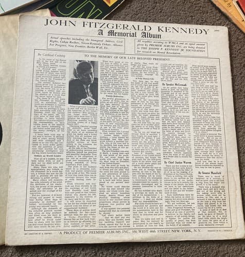 John F. Kennedy - A Memorial Album - Used Vinyl Record - V7350A - Thumbnail 2