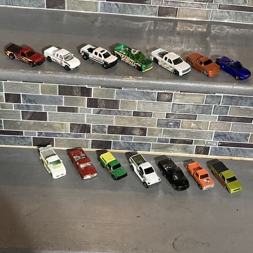 Vehicle Storage Case FULL Of Older & Modern Diecast Collectible Trucks - Thumbnail 2