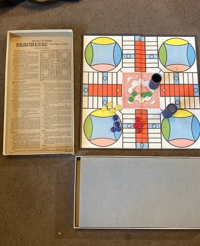 1975 Parcheesi Royal Board Game of India Selchow & Righter. - Thumbnail 2