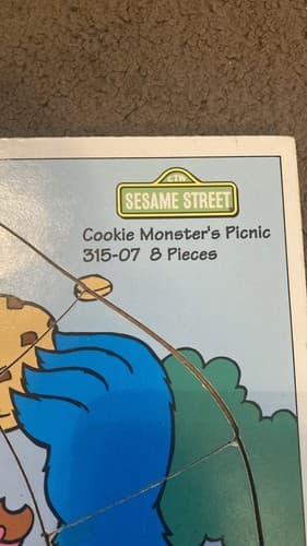 1994 Jim Henson Playskool Cookie Monster Wooden Puzzle 315-07 8 Pieces - Thumbnail 2