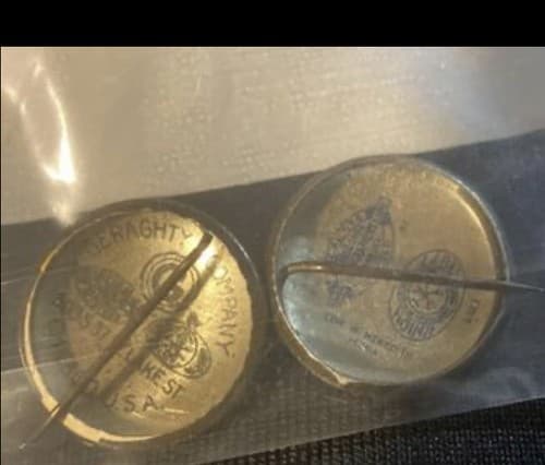 VTG Political LANDON & KNOX Campaign Yellow Sunflower & Elephant 3/4" Litho Pins - Thumbnail 2