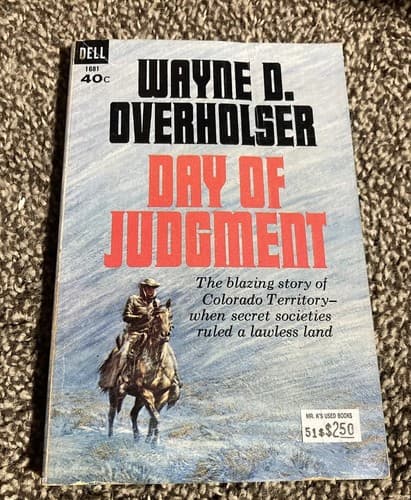 1966 Dell “DAY OF JUDGMENT” Western By Wayne D. Overholser Great Condition - Thumbnail 2