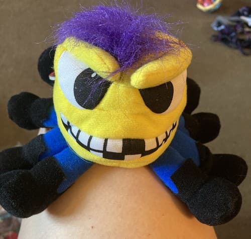 Vintage 1997 Meanies Series 1 Otis the Octopunk Plush Beanie New w/ Tag - Image 1