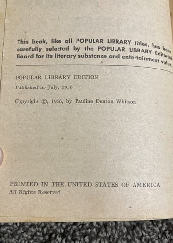 1956 First Edition Popular Publishing#759 “Fair In Love & War” By Denton Whitman - Thumbnail 6
