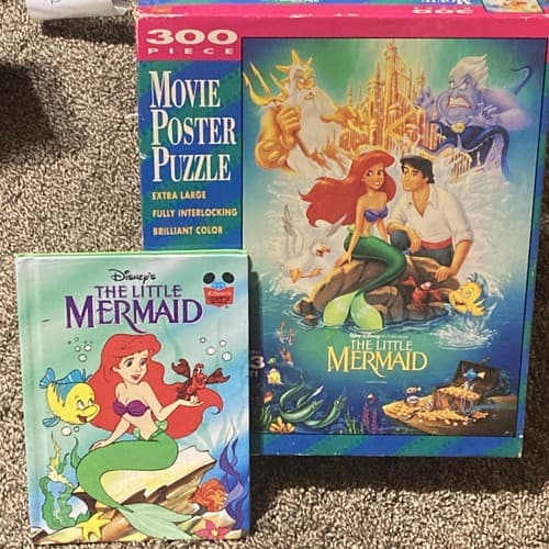 Disney Limited Little Mermaid Specially Banned Disney movie puzzle 300pc & Book - Image 1
