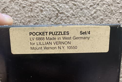 Geduldspiele 4 Pocket Puzzle Set West Germany Pussycat Games 1986 Mind Benders - Thumbnail 3