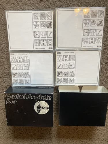 Geduldspiele 4 Pocket Puzzle Set West Germany Pussycat Games 1986 Mind Benders - Thumbnail 10