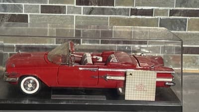 1960 Chevrolet Impala Convertible, Red, 1:24 Franklin Mint wW/Tag & Case - Thumbnail 4