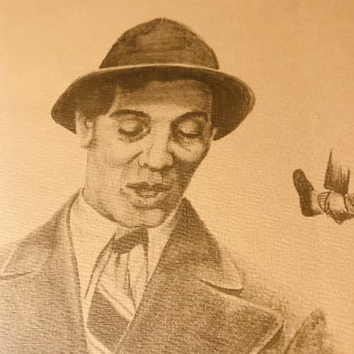 Very Rare Hand Drawn Portrait Of Comedian "Marx Brothers" Signed & # by Lanse - Thumbnail 4