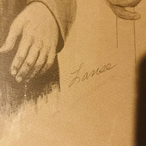 Very Rare Hand Drawn Portrait Of Comedian "Marx Brothers" Signed & # by Lanse - Thumbnail 3