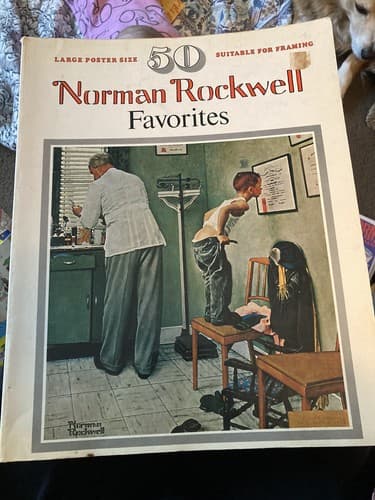 1977 “50 Norman Rockwell Favorites” Poster size suitable for framing - Thumbnail 6