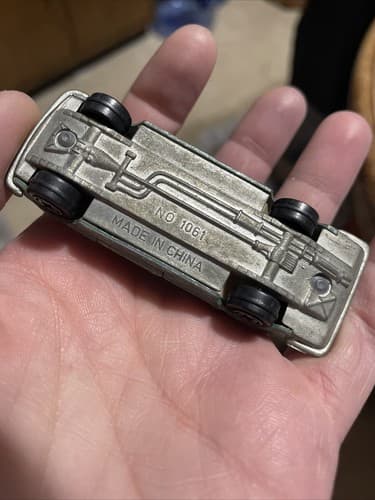 Vintage Yatming 1061 Green Mercedes 450 SEL 1/64 Scale Diecast Car Opening Doors - Thumbnail 7